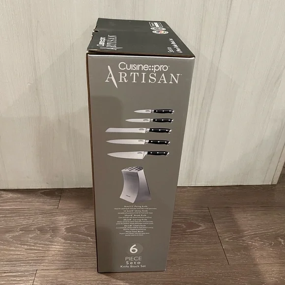 Cuisine::pro Artisan Knife Block (6-Piece Set) - Premium German Stainless Steel